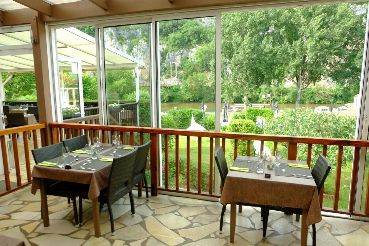 Hotel Restaurant Les Falaises Bouziès Exteriör bild